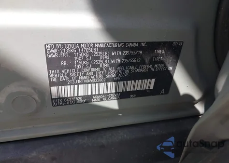 2019 Toyota Rav4 Adventure from USA, damaged, VIN 2T3J1RFV8KW032802